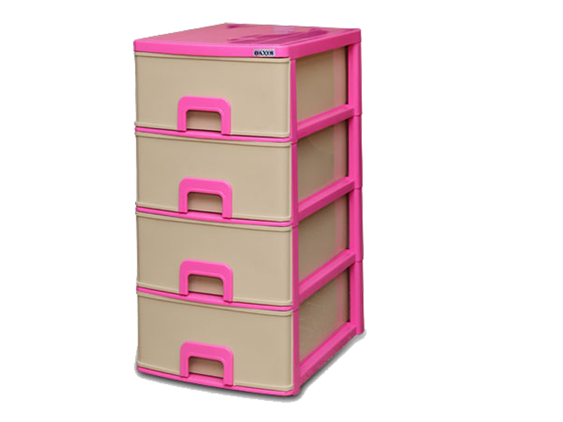 DDC 03E (04D) - Daxer 4 Drawer Plastic Cupboard with Handle